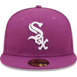 Men's Chicago White Sox New Era Grape Logo 59FIFTY Fitted Hat 7 Men's Chicago White Sox New Era Grape Logo 59FIFTY Fitted Hat -CapNation Shop mens new era grape chicago white sox logo 59fifty fitted hat pi4689000 altimages ff 4689936 c4ce01deb0d02694c90aalt2 full