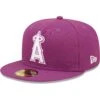 Men's Los Angeles Angels New Era Grape Logo 59FIFTY Fitted Hat -CapNation Shop mens new era grape los angeles angels logo 59fifty fitted hat pi4689000 altimages ff 4689943 2b11459a28f02c234816alt1 full