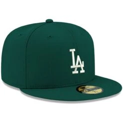 Men's Los Angeles Dodgers New Era Green White Logo 59FIFTY Fitted Hat -CapNation Shop mens new era green los angeles dodgers white logo 59fifty fitted hat pi4208000 altimages ff 4208698 ccb26bfe4117898aad5falt3 full