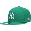 Men's New York Yankees New Era Kelly Green White Logo 59FIFTY Fitted Hat -CapNation Shop mens new era kelly green new york yankees white logo 59fifty fitted hat pi4208000 altimages ff 4208692 53fa025340833e13c267alt1 full