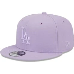 Men's Los Angeles Dodgers New Era Lavender Spring Color Basic 9FIFTY Snapback Hat