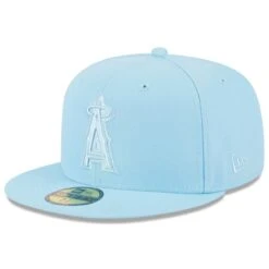 Men's Los Angeles Angels New Era Light Blue 2023 Spring Color Basic 59FIFTY Fitted Hat