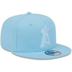 Men's Los Angeles Angels New Era Light Blue Spring Color Basic 9FIFTY Snapback Hat -CapNation Shop mens new era light blue los angeles angels spring color basic 9fifty snapback hat ss5 p 5000318pv 3u dnb3ezrjyb4mbpt01mjuv d0afzis1mfldtcxtnhu9
