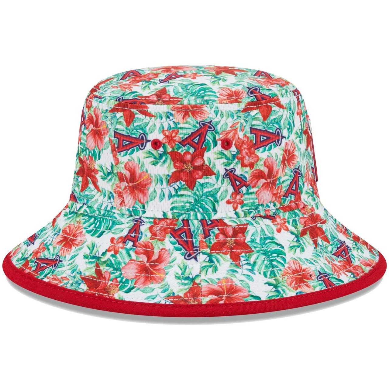 Men's Los Angeles Angels New Era Tropic Floral Bucket Hat 4 Men's Los Angeles Angels New Era Tropic Floral Bucket Hat - Image 2