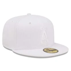 Men's Los Angeles Angels New Era White On White 59FIFTY Fitted Hat -CapNation Shop mens new era los angeles angels white on white 59fifty fitted hat pi4731000 altimages ff 4731074 4cabd18336002c0641acalt3 full