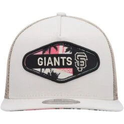 Men's San Francisco Giants New Era Natural Retro Beachin' Patch A-Frame Trucker 9FIFTY Snapback Hat -CapNation Shop mens new era natural san francisco giants retro beachin patch a frame trucker 9fifty snapback hat ss5 p 200003586pv 2u svkgsjq6eddnlcnyaebov iu69q1e6fgprtm76vfdx