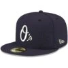 Men's Baltimore Orioles New Era Navy White Logo 59FIFTY Fitted Hat -CapNation Shop mens new era navy baltimore orioles white logo 59fifty fitted hat pi4208000 altimages ff 4208785 30c8d9fa74f11a8da1e5alt1 full