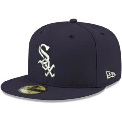 Men's Chicago White Sox New Era Navy White Logo 59FIFTY Fitted Hat
