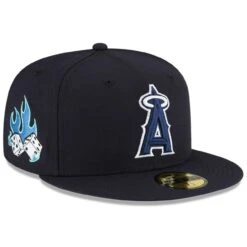 Men's Los Angeles Angels New Era Navy FEATURE X MLB 59FIFTY Fitted Hat