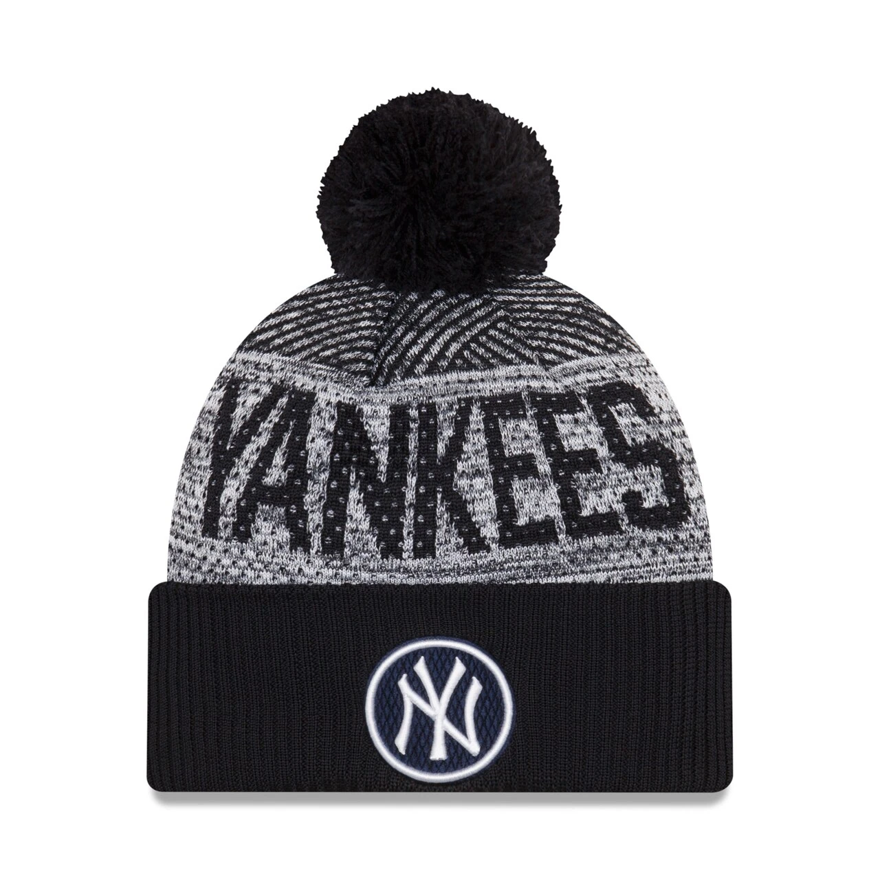 Men's New York Yankees New Era Navy Authentic Collection Sport Cuffed Knit Hat With Pom 3 Men's New York Yankees New Era Navy Authentic Collection Sport Cuffed Knit Hat With Pom