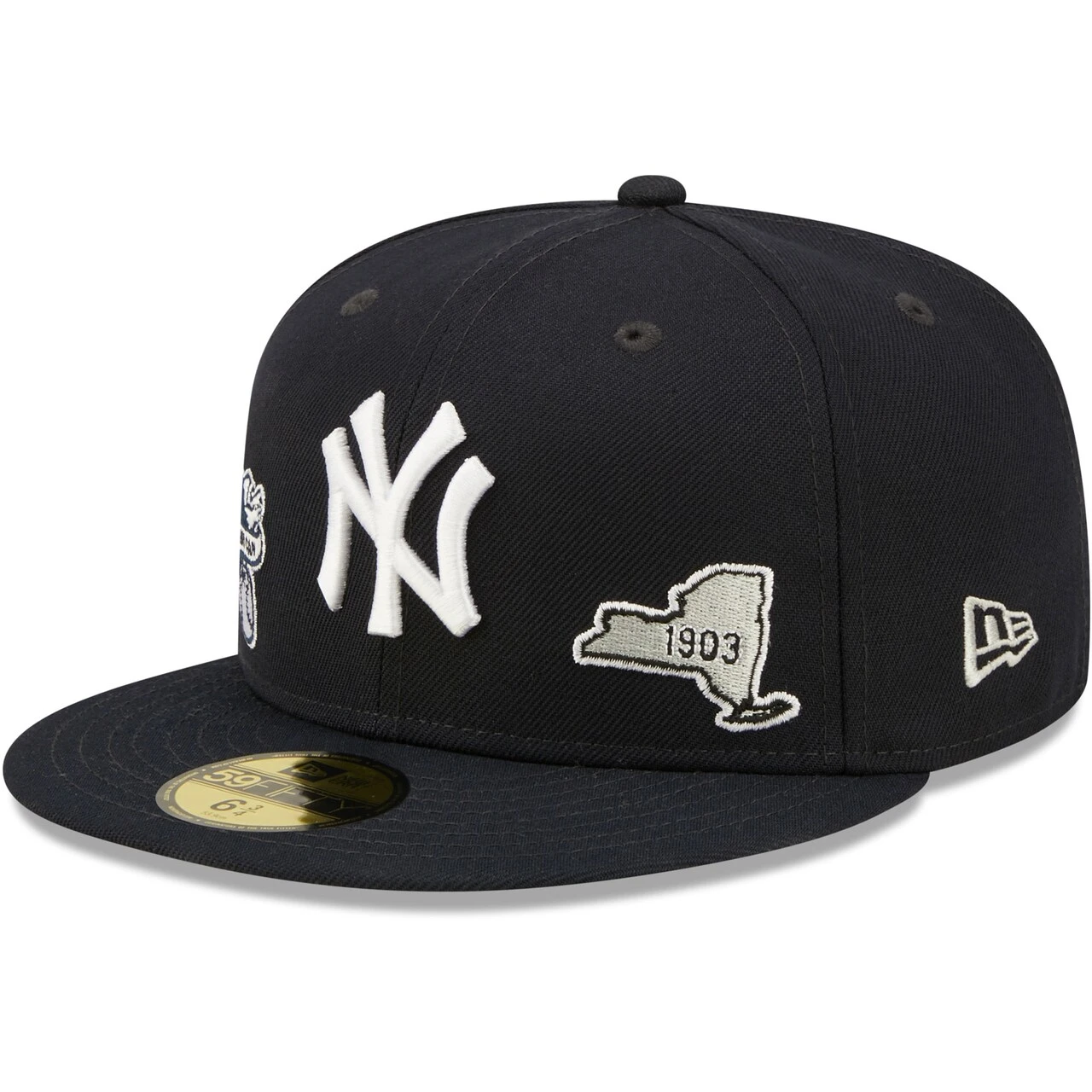 Men's New York Yankees New Era Navy Identity 59FIFTY Fitted Hat 3 Men's New York Yankees New Era Navy Identity 59FIFTY Fitted Hat
