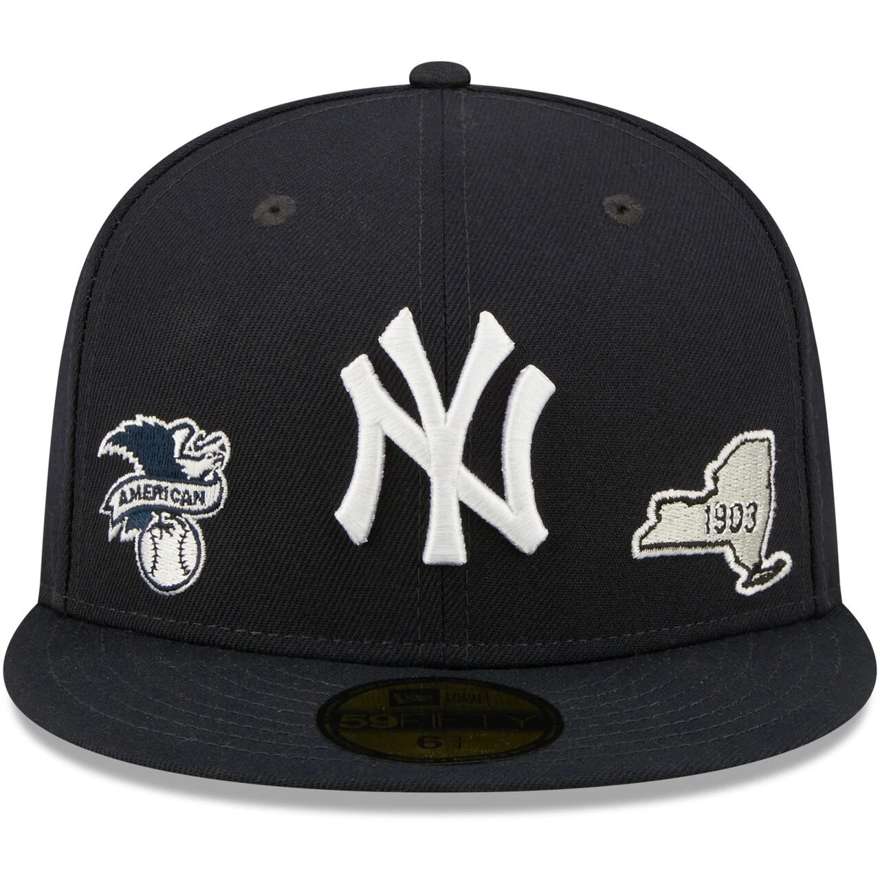 Men's New York Yankees New Era Navy Identity 59FIFTY Fitted Hat 4 Men's New York Yankees New Era Navy Identity 59FIFTY Fitted Hat - Image 2