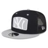Men's New York Yankees New Era Navy Logo Zoom Trucker 9FIFTY Snapback Hat -CapNation Shop mens new era navy new york yankees logo zoom trucker 9fifty snapback hat ss5 p 4640798pv 1u 8iq3mq9rb2y5p54cqpenv onlkdwtysfmo81rdqesr