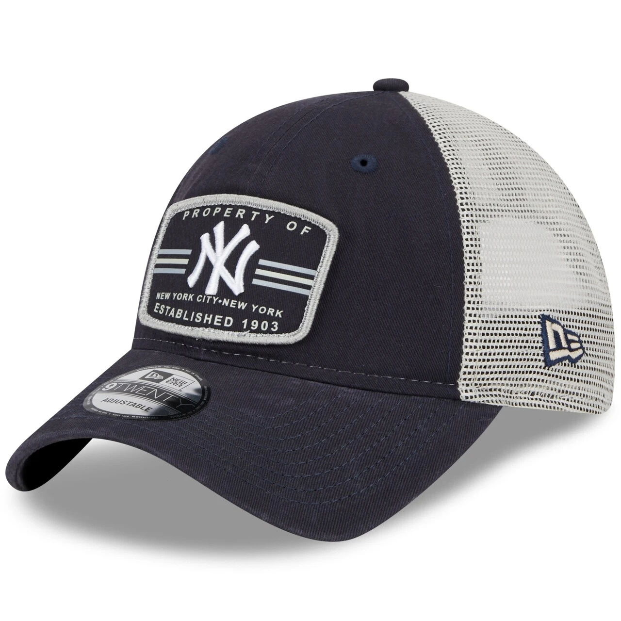 Men's New York Yankees New Era Navy Property Trucker 9TWENTY Snapback Hat 3 Men's New York Yankees New Era Navy Property Trucker 9TWENTY Snapback Hat