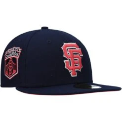 Men's San Francisco Giants New Era Navy 2010 World Series Lava Undervisor 59FIFTY Fitted Hat