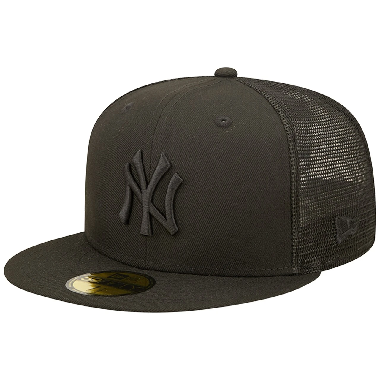 Men's New York Yankees New Era Blackout Trucker 59FIFTY Fitted Hat 3 Men's New York Yankees New Era Blackout Trucker 59FIFTY Fitted Hat