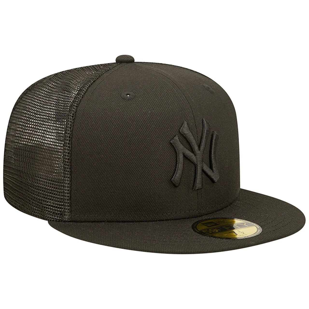 Men's New York Yankees New Era Blackout Trucker 59FIFTY Fitted Hat 5 Men's New York Yankees New Era Blackout Trucker 59FIFTY Fitted Hat - Image 3