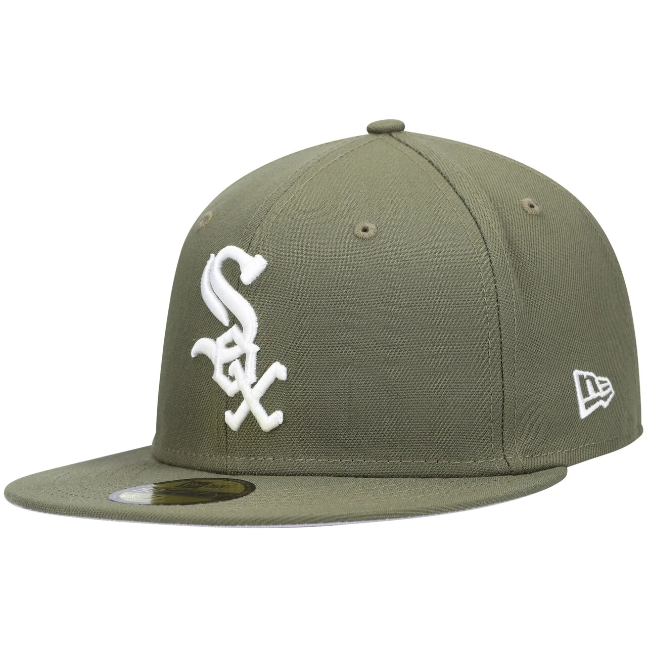 Men's Chicago White Sox New Era Olive White Logo 59FIFTY Fitted Hat 3 Men's Chicago White Sox New Era Olive White Logo 59FIFTY Fitted Hat