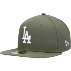 Men's Los Angeles Dodgers New Era Olive White Logo 59FIFTY Fitted Hat