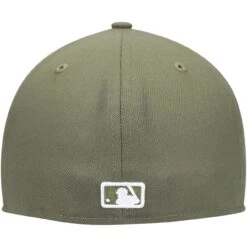 Men's New York Yankees New Era Olive White Logo 59FIFTY Fitted Hat -CapNation Shop mens new era olive new york yankees white logo 59fifty fitted hat pi4208000 altimages ff 4208673 8d2906dcf54625086804alt4 full