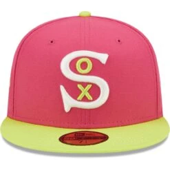 Men's Chicago White Sox New Era Pink 1917 World Series Champions Beetroot Cyber 59FIFTY Fitted Hat -CapNation Shop mens new era pink chicago white sox 1917 world series champions beetroot cyber 59fifty fitted hat pi4692000 altimages ff 4692837 b68faf5e80298e07d790alt2 full