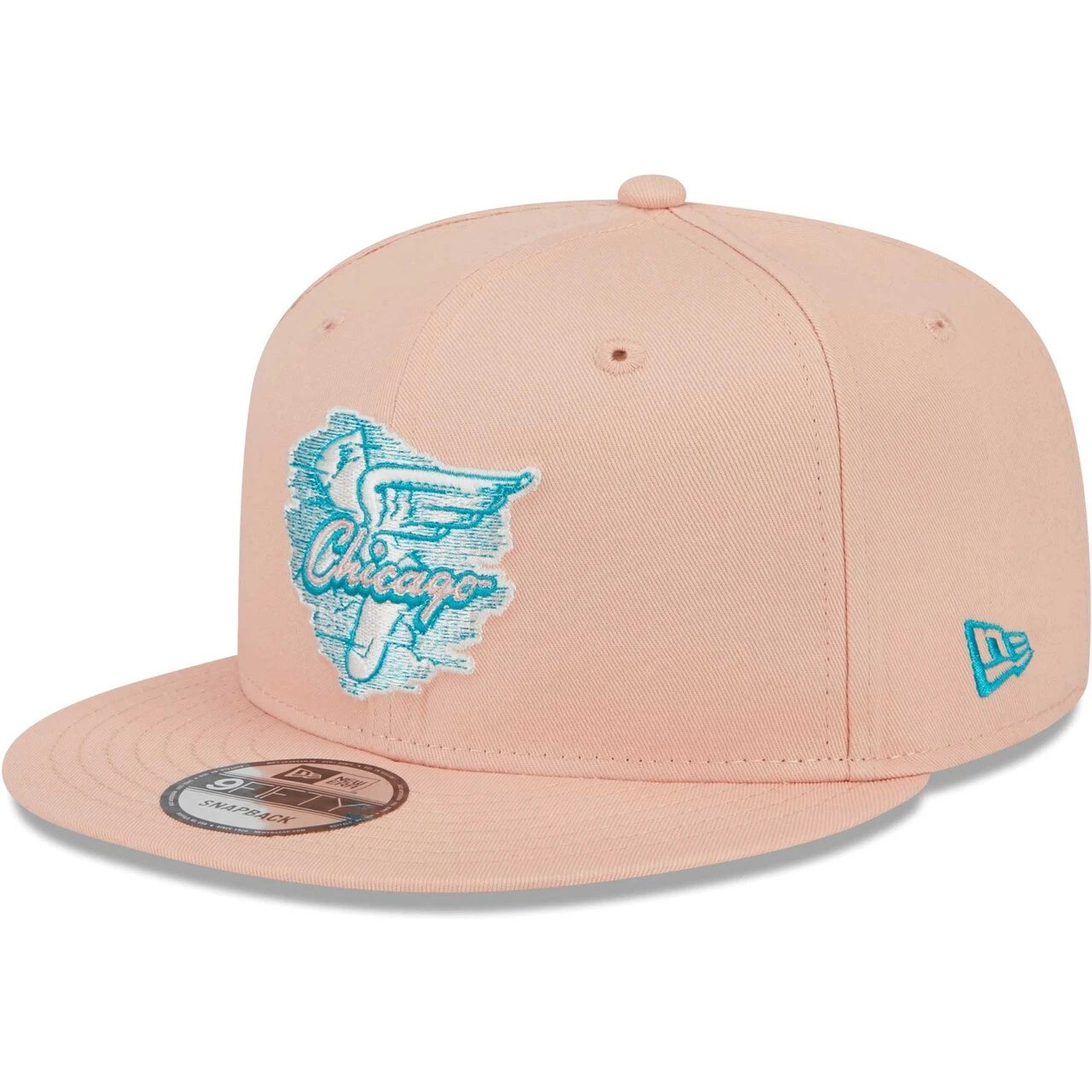 Men's Chicago White Sox New Era Pink Sky Aqua Undervisor 9FIFTY Snapback Hat 5 Men's Chicago White Sox New Era Pink Sky Aqua Undervisor 9FIFTY Snapback Hat - Image 3