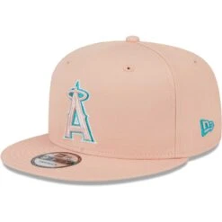 Men's Los Angeles Angels New Era Pink Sky Aqua Undervisor 9FIFTY Snapback Hat -CapNation Shop mens new era pink los angeles angels sky aqua undervisor 9fifty snapback hat ss5 p 200015882pv 3u 9rko5thzy8ldieukjthmv emcrig5pbgxsw9nmc0lp