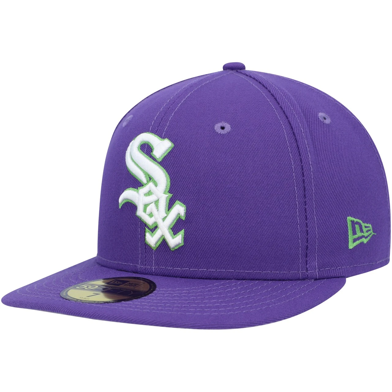 Men's Chicago White Sox New Era Purple Lime Side Patch 59FIFTY Fitted Hat 5 Men's Chicago White Sox New Era Purple Lime Side Patch 59FIFTY Fitted Hat - Image 3