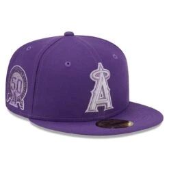 Men's Los Angeles Angels New Era Purple Lavender Undervisor 59FIFTY Fitted Hat