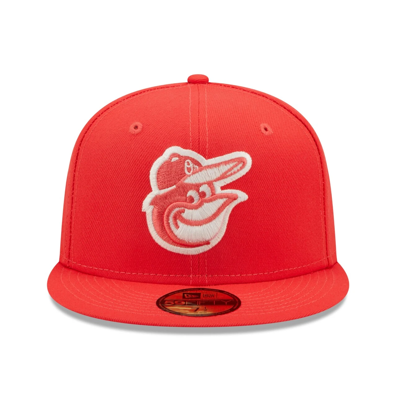 Men's Baltimore Orioles New Era Red Lava Highlighter Logo 59FIFTY Fitted Hat 4 Men's Baltimore Orioles New Era Red Lava Highlighter Logo 59FIFTY Fitted Hat - Image 2