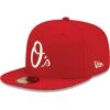 Men's Baltimore Orioles New Era Red White Logo 59FIFTY Fitted Hat -CapNation Shop mens new era red baltimore orioles white logo 59fifty fitted hat pi4692000 altimages ff 4692876 596f71359e866f3aa447alt1 full