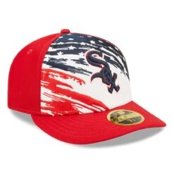 Men's Chicago White Sox New Era Red 2022 4th Of July Low Profile 59FIFTY Fitted Hat -CapNation Shop mens new era red chicago white sox 2022 4th of july low profile 59fifty fitted hat pi4532000 altimages ff 4532988 22c878fc1e9b428b6230alt3 full