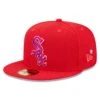 Men's Chicago White Sox New Era Red Purple Undervisor 59FIFTY Fitted Hat -CapNation Shop mens new era red chicago white sox purple undervisor 59fifty fitted hat pi4582000 altimages ff 4582728 b10b00f6d4061d64f948alt1 full