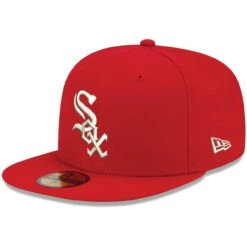 Men's Chicago White Sox New Era Red White Logo 59FIFTY Fitted Hat