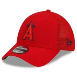 Men's Los Angeles Angels New Era Red 2023 Batting Practice 39THIRTY Flex Hat
