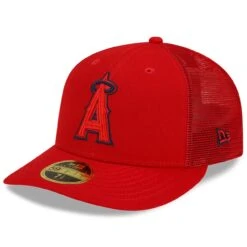 Men's Los Angeles Angels New Era Red 2023 Batting Practice 59FIFTY Fitted Hat