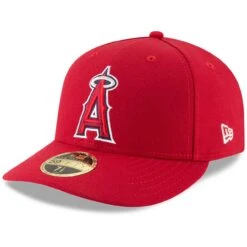 Men's Los Angeles Angels New Era Red 60th Anniversary Authentic Collection On-Field Low Profile 59FIFTY Fitted Hat