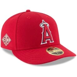 Men's Los Angeles Angels New Era Red 60th Anniversary Authentic Collection On-Field Low Profile 59FIFTY Fitted Hat -CapNation Shop mens new era red los angeles angels 60th anniversary authentic collection on field low profile 59fifty fitted hat pi4206000 altimages ff 4206310 dc3bc64f8e2a6265c78balt3 full