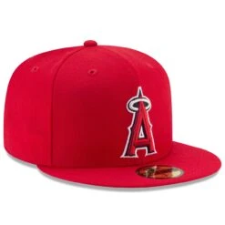 Men's Los Angeles Angels New Era Red Game Authentic Collection On-Field 59FIFTY Fitted Hat -CapNation Shop mens new era red los angeles angels game authentic collection on field 59fifty fitted hat pi3005000 altimages ff 3005692alt3 full