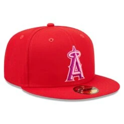 Men's Los Angeles Angels New Era Red Purple Undervisor 59FIFTY Fitted Hat -CapNation Shop mens new era red los angeles angels purple undervisor 59fifty fitted hat pi4582000 altimages ff 4582725 3cfb0a80047283995c1falt3 full