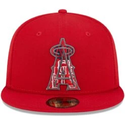 Men's Los Angeles Angels New Era Red Script Fill 59FIFTY Fitted Hat -CapNation Shop mens new era red los angeles angels script fill 59fifty fitted hat ss5 p 200013079pv 2u 5wekjznyfpt7o33kdxmuv qzrxtoh0lll4medr3tng