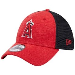 Men's Los Angeles Angels New Era Red Shadow Neo 39THIRTY Flex Hat