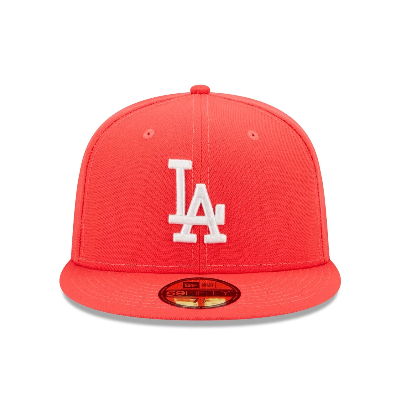 Men's Los Angeles Dodgers New Era Red Lava Highlighter Logo 59FIFTY Fitted Hat 4 Men's Los Angeles Dodgers New Era Red Lava Highlighter Logo 59FIFTY Fitted Hat - Image 2