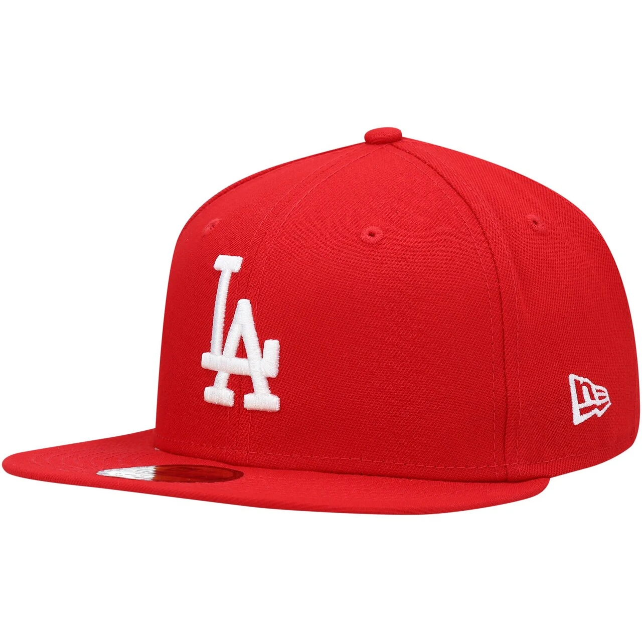 Men's Los Angeles Dodgers New Era Red White Logo 59FIFTY Fitted Hat 3 Men's Los Angeles Dodgers New Era Red White Logo 59FIFTY Fitted Hat