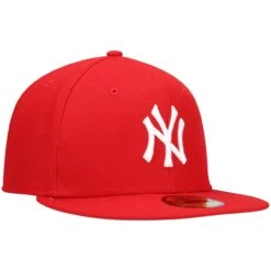 Men's New York Yankees New Era Red White Logo 59FIFTY Fitted Hat -CapNation Shop mens new era red new york yankees white logo 59fifty fitted hat pi4208000 altimages ff 4208683 ee96f7eb07137c7bbddcalt3 full