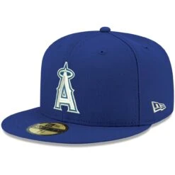 Men's Los Angeles Angels New Era Royal White Logo 59FIFTY Fitted Hat