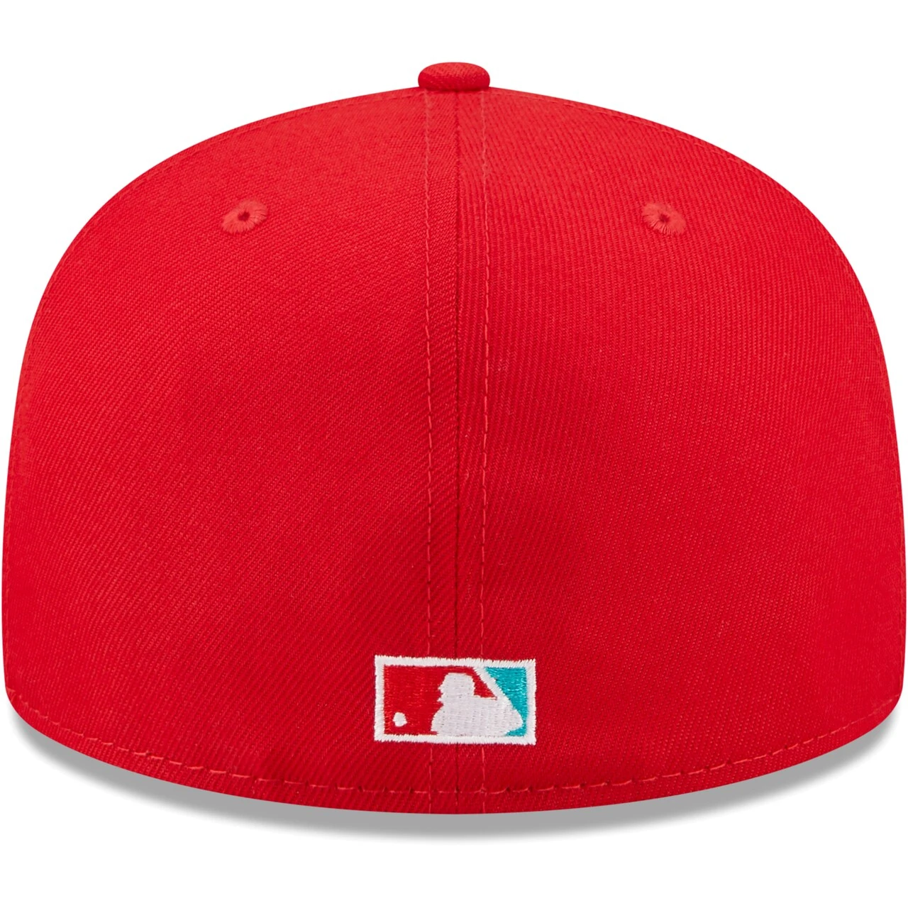 Men's Los Angeles Dodgers New Era Scarlet 2020 World Series Teal Undervisor 59FIFTY Fitted Hat 6 Men's Los Angeles Dodgers New Era Scarlet 2020 World Series Teal Undervisor 59FIFTY Fitted Hat - Image 4