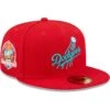 Men's Los Angeles Dodgers New Era Scarlet 60th Anniversary Teal Undervisor 59FIFTY Fitted Hat -CapNation Shop mens new era scarlet los angeles dodgers 60th anniversary teal undervisor 59fifty fitted hat pi4694000 altimages ff 4694105 2b1f64ad4eeb38de1219alt1 full