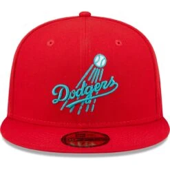 Men's Los Angeles Dodgers New Era Scarlet 60th Anniversary Teal Undervisor 59FIFTY Fitted Hat -CapNation Shop mens new era scarlet los angeles dodgers 60th anniversary teal undervisor 59fifty fitted hat pi4694000 altimages ff 4694105 2b1f64ad4eeb38de1219alt2 full