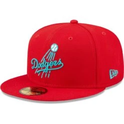 Men's Los Angeles Dodgers New Era Scarlet 60th Anniversary Teal Undervisor 59FIFTY Fitted Hat -CapNation Shop mens new era scarlet los angeles dodgers 60th anniversary teal undervisor 59fifty fitted hat pi4694000 altimages ff 4694105 2b1f64ad4eeb38de1219alt3 full